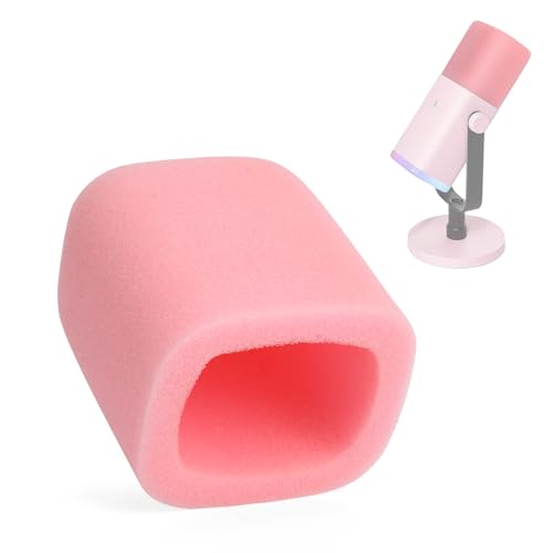 YOUSHARES Pop Filter Compatible with Fifine AM8, Foam Mic Cover for AM8, Professional Mic Windscreen Improve Sound Quality (Pink) - color: Pink Foam Cover for FIFINE K690