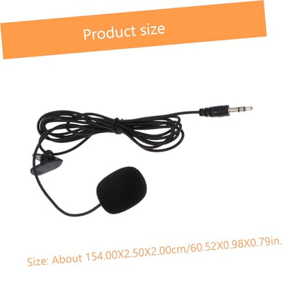 Ciieeo 5pcs Clip-on Lavalier Microphones, Professional Omnidirectional Condenser Mic for Phone Recording, Black Wired Lapel Mics for Teaching, Interviews, Vlogging, and Public Speaking