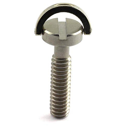 HJ Garden 2pcs 1/4-20 Thread D-Ring Stainless Steel Camera Fixing Screws for Camera Tripod Monopod QR Plate,D Shaft Quick Release Plate Mounting Screw 26mm Length - size: 1/4"-20x26mm