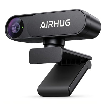 AIRHUG 4K UHD USB Webcam No Mic 16MP Sony Sensor, Privacy Cover for Secure Meetings - PDAF Fast Focus, 63° Gold FOV, Auto Light Correction, Streaming Camera (No Audio) for PC/Laptop/Desktop - style: 4K Webcam Without Mic