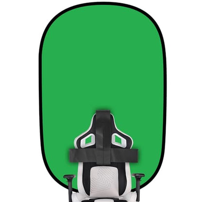 Green Screen Backdrop, 58in Portable Green Screen Chair with Stand Double Sided Foldable Green Background, Chroma Key, for Photography Streaming Gaming Photo Zoom Video Chats and Meeting - color: Green