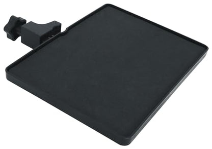 Rockville MTRAY Clamp-On Tray Utility Shelf, 9.7 x 7.3 Inches, 15lb Capacity, EVA Foam, Raised Lip, Quick Attach, for Musicians and Performers