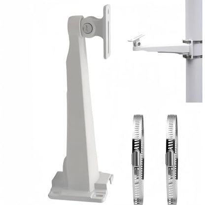 CCTV Security Wall Pole Mounting Loop Bracket,27cm Long Arm Support Monitoring Pole Hoop Bracket Surveillance Camera Wall Mounted/Pole Mounted for CCTV Security Camera PTZ Dome