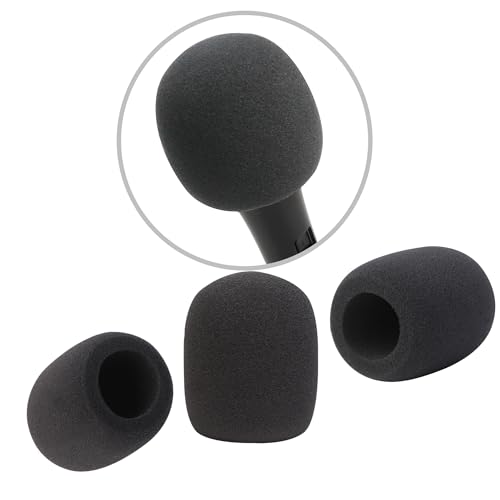 6 Pack Foam Mic Cover for Shure SM58 SM48 and Most Ball-Type Microphone, Handheld Microphone Windscreen Thick and Breathable Foam Microphone Protector Mic Wind Cover