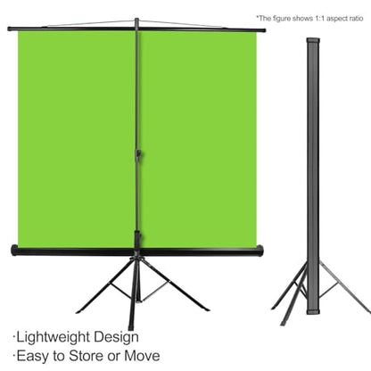 EMART 79 x 71in Green Screen Stand, Professional Chromakey Background with Auto-Locking Frame, Collapsible Portable Backdrop with Adjustable Tripod, Fast Fold Designed for Photography, Stream, Video