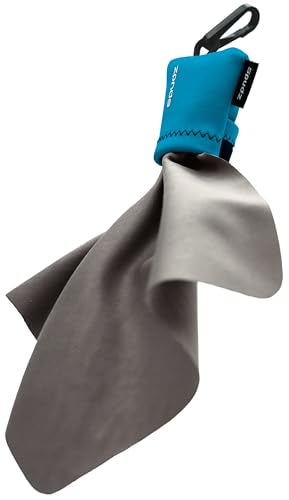 SPUDZ Ultra Microfiber Lens Cleaner with Closeable Bottom – Clip-On Pouch, Washable – for Binoculars, Scopes, Glasses, Screens | Ultra Coastal Blue, 6 x 6 Inch - color: Coastal Blue, size: 6 x 6 Inch