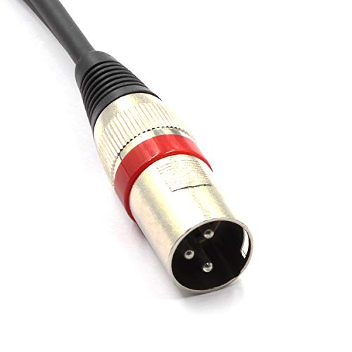 10FT XLR Male to 2 x Phono RCA Plug Adapter Y Splitter Patch Cable, 1 XLR Male 3 Pin to Dual RCA Plug Stereo Audio Cable Connector(3 M) - color: 3m (1XLR-2RCA)
