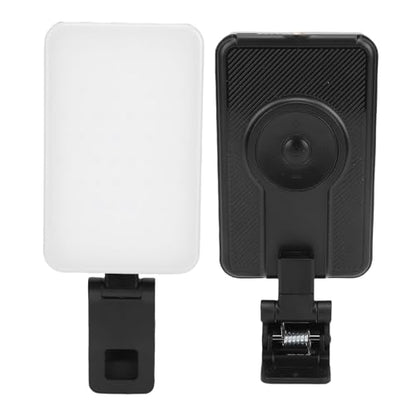 Yunseity Fill Video Conference Light, 3000-6500K, 5 Lighting Modes, 360° Rotation, Rechargeable Selfie Light for Laptop Vlog with Phone, for Photographers, Remote Workers