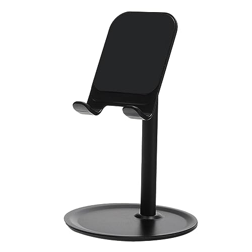 KALLORY Desktop Phone Bracket Height and Angle Durable and Slip Design for Use for Video Calls and Live Streaming - color: Black
