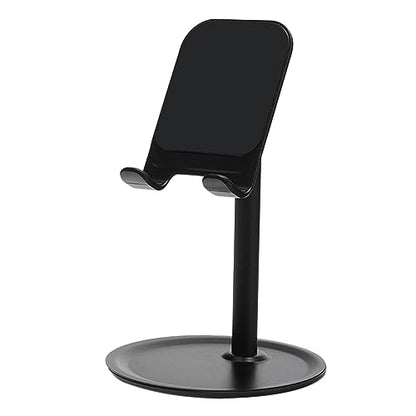 KALLORY Desktop Phone Bracket Height and Angle Durable and Slip Design for Use for Video Calls and Live Streaming - color: Black
