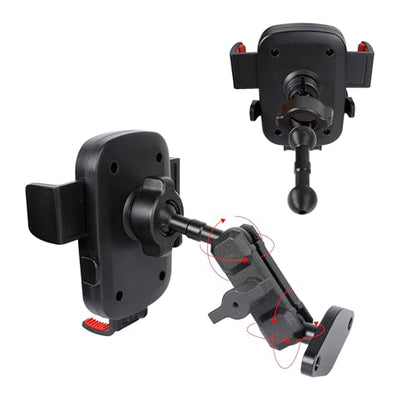 Car Phone Holder Mount for AMPS Standard Diamond Base ，Aluminum 360° Rotation Phone Mount for Car Dashboard Truck Boat Desk， Compatible with iPhone 16 15 14 13 12 Series Samsung S24 S23