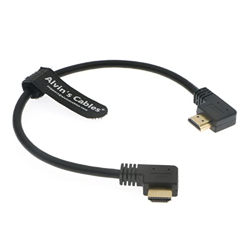 Alvin's Cables 8K HDMI 2.1 High-Speed Cable, Left to Right Angle HDMI Cable for Atomos Ninja 8K@60Hz 4K@120Hz for Feelworld,for Sony FS5 FS7 FX9,BMPCC,for Canon C300 C500 30cm|11.8in - color: Left to Right Angle, size: 11.8in/30cm