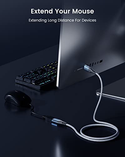 ANDTOBO 10FT USB Extension Cable, USB 3.0 Type A Male to Female Extender Cables High-Speed Data Transfer 5Gbps Compatible with Gamepad, Printer, Webcam, USB Keyboard, Flash Drive, Hard Drive - size: 9.8 ft