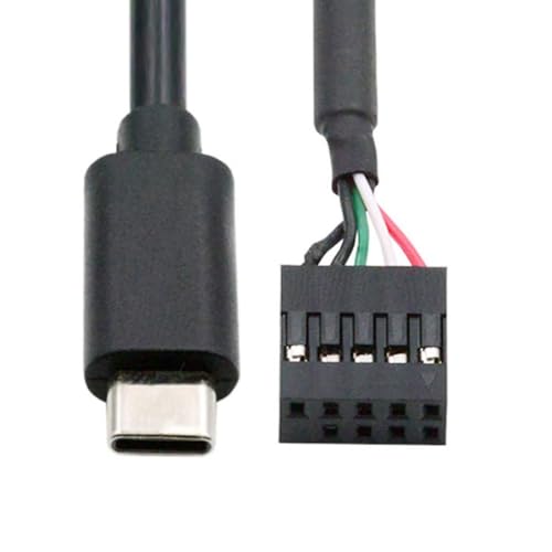 chenyang USB 2.0 Front Panel Header 9/10Pin to USB C Male Mainboard Header Port Data Extension Cable Adapter 0.5M - style: USB Type-C