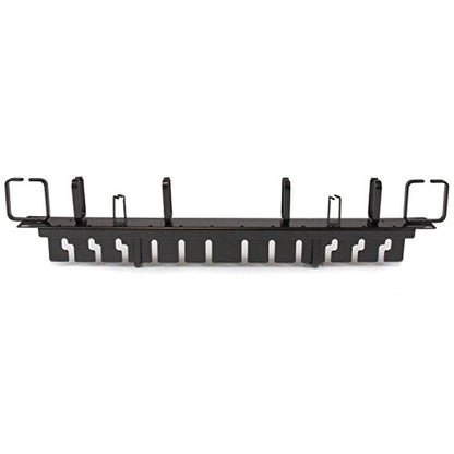 StarTech.com 1U 19" Horizontal Server Rack Cable Management Panel - Network & Data Wire Organizer with Finger Ducts & Vertical/ Horizontal D-Ring Hooks (CMPNL1UC) - style: Finger Duct + D-Ring Hooks