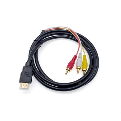 HDMI to RCA Cable Adapter RCA to HDMI Cable Male to 3RCA Converter Video Audio AV Cable Connector Adapter !Attention! NOT Convert Digital HDMI Signal to Analog RCA - Need an Active Converter Box
