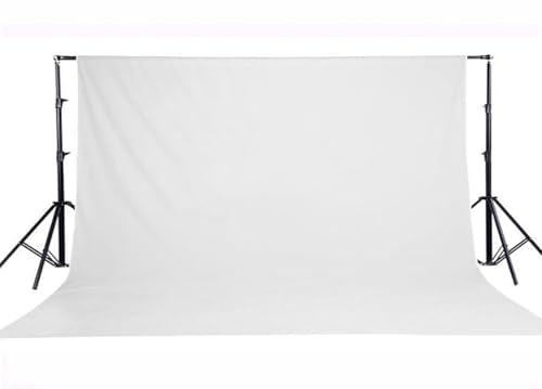 Solid Photography Backdrop Background Chromakey Muslin Portrait Background Screen for Photo Video Studio… (White, 10x7ft) - color: White, size: 10x7ft