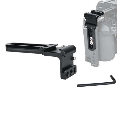 NICEYRIG Right Angle Dual Cold Shoe Mounts Bracket, Cold Shoe Extension Bar with Quick Release NATO Rail, 1/4'' Threads - 376