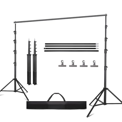 14.11X 13.12 FT Large Heavy Duty Backdrop Stand, Adjustable Photography Studio Photo Background Support System with Carry Bag for Parties, Events Decoration, Wedding, Birthday, Portrait