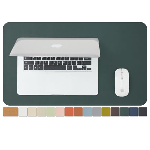 Cork Desk Mat - Small Dual-Sided Desk Pad for Office and Home - Desk Organization and Accessories - Ideal for Large Mouse Pad and Small Desk Mats on Top of Desks(Dark Green,23.6"x 13.8") - color: Dark Green, size: 23.6" x 13.8"