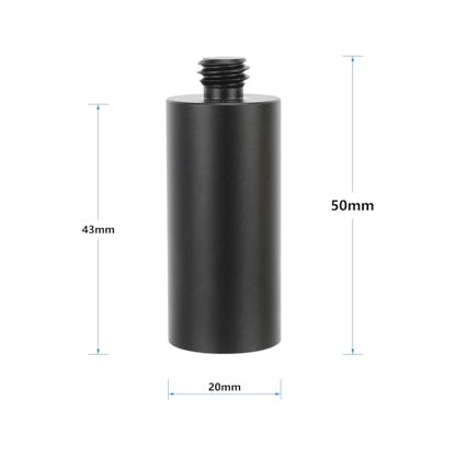 CAMVATE 5/8"-27 Female to 3/8"-16 Male Mic Stand Adapter (2" Long,2 Pieces)-3746