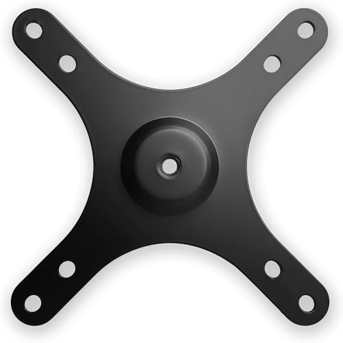 Kado Portable Monitor Stand Adapter 1/4" Screw Hole to 100x100mm 75x75mm | Universal Wall Mount Arm Mount Bracket Plate, Tripod Camera Stand for Desktop Monitor Portrait/Landscape Mode - style: Black