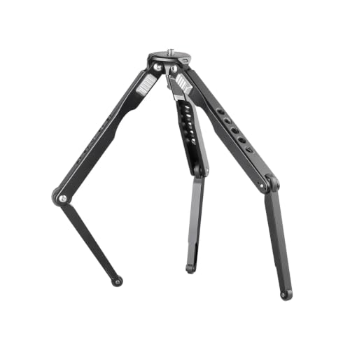 Leofoto MT-03 Tabletop Tripod, Aluminum Mini Tripod, 2 Leg Sections, Foldable Leg, Portable and Compact, 1/4" Mounting Stud and Accessories Thread (MT-03) - style: MT-03