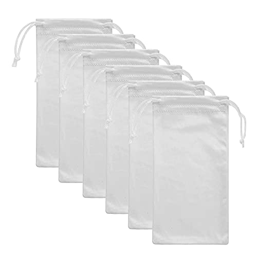 6pcs Eyeglasses Sunglasses Microfiber Pouch Bag, Cell Phone Storage Pouch 7.1" x 3.5" - color: Gray