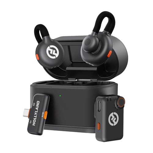 Hollyland Lark M2S Mini Combo (Camera RX+Type-C RX) Wireless Microphone for Camera/iPhone/Android/Laptop, 7g Lightweight, Titanium Clip, 300m Range, Content Creators, Online-Teaching, Streaming - size: Mini Combo (Camera RX+Type-C RX)