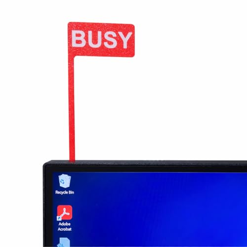 Desk Status Flag - Busy/on Call/Meeting/Back off - Focus Indicator for Home Office - Work from Home Desk Sign - Productivity Desk Accessory - PLA Material - style: Marble-BACKOFF