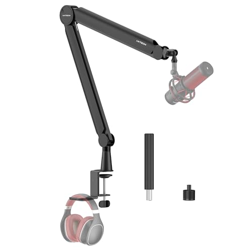IXTECH Mic Arm Boom Arm 360° Rotatable Microphone Boom Arm Mic Boom Arm with Desk Mount, Fully Adjustable, for Podcast, Video, Gaming, Radio, Studio Recording, Sturdy and Universal VALIANT Pro - color: 3 Pro.