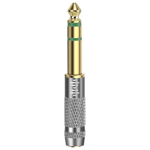 GEEKRIA 6.35mm Stereo Male to 2.5mm (4-Pole TRRS) Balanced Female Headphone Adapter, Compatible with 2.5mm TRRS Balanced Headphone Cables, Gold-Plated Aluminum Alloy - size: 2.4 inches X 0.35 (6 cm 0.9 cm)