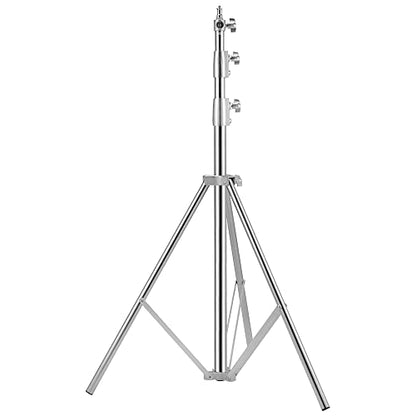 Stainless Steel Heavy Duty Photography Tripod Light Stand, 9.19 Feet/2.8m Studio Lighting Tripod for Speedlight, Strobe Light, Softbox, Umbrella - size: 1 Pack