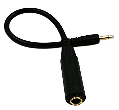 CGTime Golden Plated 3.5mm Mono 1/8 inch Audio Male to 6.35mm 1/4 inch Female Jack Converter Cable Cord Adapter (25CM/10Inch) - color: 25CM/10Inch