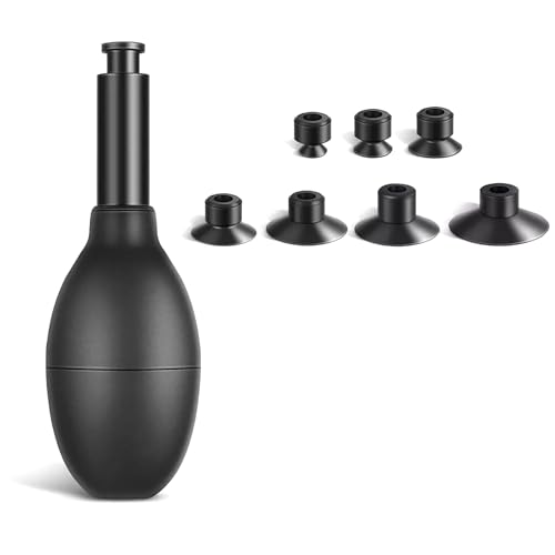Lens Sucker Kit, Suction Pen and 7pcs Suction Cups, Changeable Anti-Static, ESD Conductive Silicone Suction Cup Set
