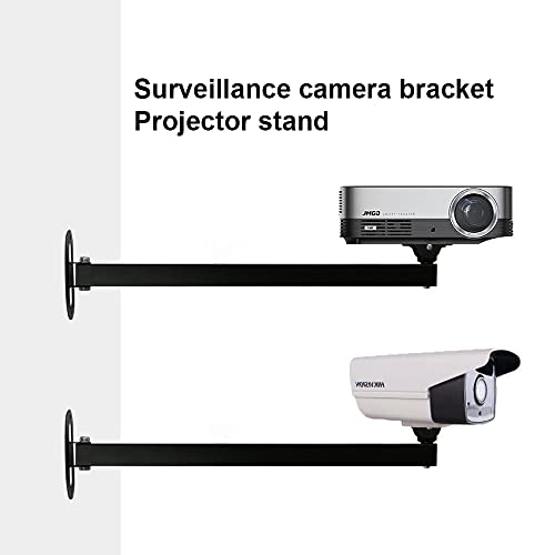 8" Long Arm Bracket 180 Degree Rotatable Projector Wall Mount Stand Bracket for Security CCTV Camera Wall Corner Mount Projector Metal Bracket