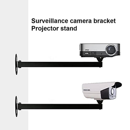 8" Long Arm Bracket 180 Degree Rotatable Projector Wall Mount Stand Bracket for Security CCTV Camera Wall Corner Mount Projector Metal Bracket