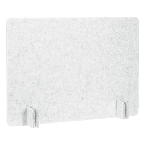 PATIKIL Desk Dividers 24" x 16", 1 Pack Desk Privacy Panel Freestanding Noise Reducing Partition Acoustic Panel with 4Pcs Support Feet for Testing Office Home Library, Light Gray Style B - color: Light Gray Style B, size: 24" x 16"