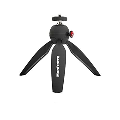 Manfrotto MTPIXIMII-B, PIXI Mini Tripod with Handgrip for Compact System Cameras, for DSLR, Mirrorless, Video, Made in Italy, Technopolymer and Aluminum, Black - style: PIXI Mini Made in Italy