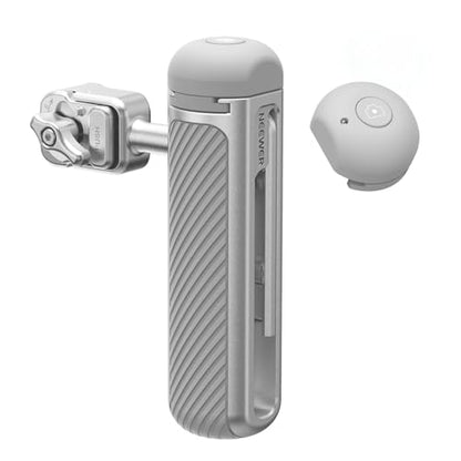 NEEWER Quick Release Side Handle with Detachable Bluetooth Shutter, Anti Off Cold Shoe, 360° Rotation, Compatible with iPhone 16 Pro 16 Pro Max S25 Ultra Phone Cage Accessories, Silver + Gray, PA045E - style: PA045E Silver/Gray