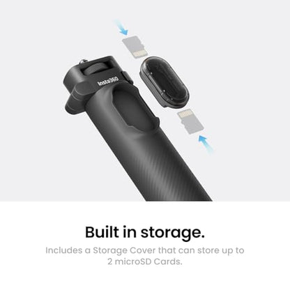 Insta360 Foldable 2-in-1 Selfie Stick Remote Kit with Invisible Stick, Built-in Tripod, Ideal for Vlogging, Hiking, Group Shots, Supports X5, X4 Air, X4, X3 Action Cameras