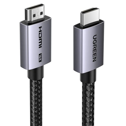 UGREEN 16K HDMI 2.2 Cable 96Gbps 6.6FT, Ultra High Speed HDMI Cord Aluminum, 4K@480Hz 12K@120Hz 8K@240Hz, HDCP 2.2&2.3, Lip eARC HDR 10 Compatible with PS5/Blu-ray/Roku TV/Switch 2/Mac mini M4