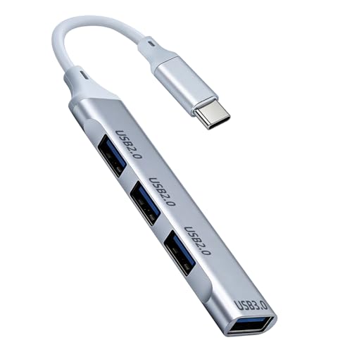 USB c Extender Hub 4 Ports, USB Multiple Adapter Hub, USB A Splitter for Laptop, Xbox, Flash Drive, HDD, Console, Printer, Camera, Keyborad, Mouse and More