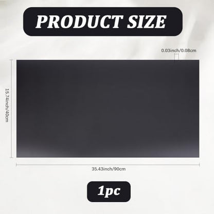 CREATCABIN PVC Photography Backdrop Black Matte Glossy Background Tabletop Backdrops Display Board Seamless Waterproof for Food Jewelry Cosmetics Small Product Props Video Photo Studio 35.4x15.7 Inch - style: Black