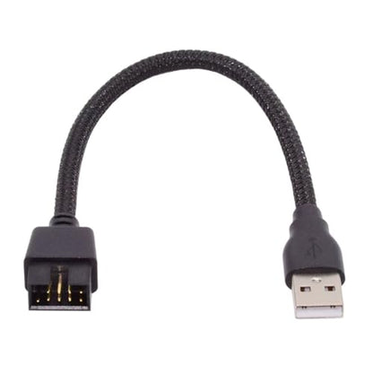 chenyang Motherboard 9/10Pin Male to USB 2.0 Male External Extension Nylon Braided Cable 20cm - style: Type-A Male