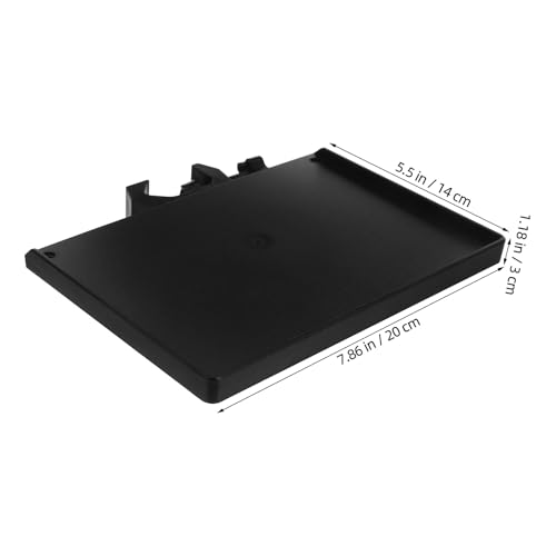 KESYOO Tray for Microphone Stand Clamp for Tubes 25 mm Black Shelf for Sound Card Desktop Organizer for Streaming and Recording Pack 2 Pieces