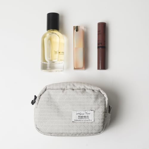 Small camera bag, utility bag, makeup bag, made of nylon, waterproof, shockproof (Gery) - color: gery