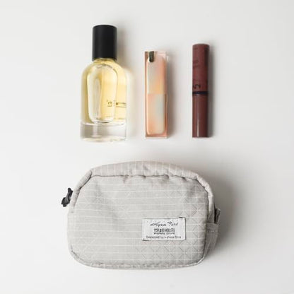 Small camera bag, utility bag, makeup bag, made of nylon, waterproof, shockproof (Gery) - color: gery