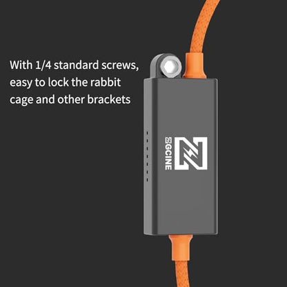 ZGCINE DT-PD 20" D-Tap to USB-C PD 2-Way V-Mount Charger Braided Power Delivery Cable for V-Mount Battery,Mirrorless Cameras, Phones &More