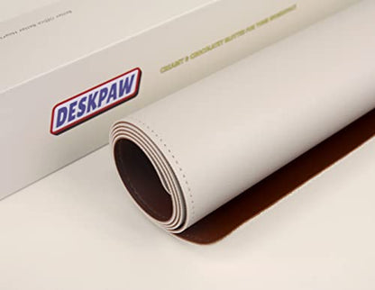 Dual-Sided Leather Desk Pad,Blotter for Laptop Computer,Mouse Pad,Writing,Drawing,Arts and Craft Mat (17"x35", Beige/Brown) - color: Beige/Brown, size: 17"x35"